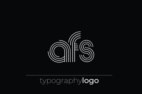 AFS modern geometric typography logo