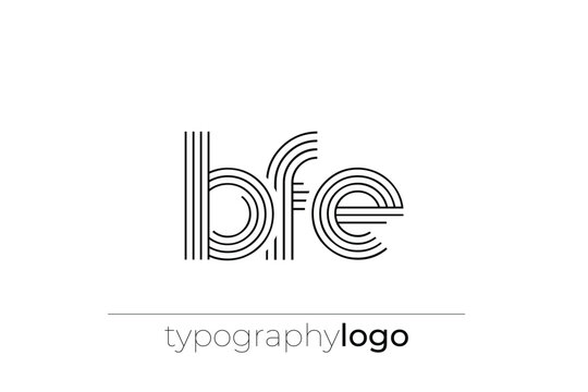BFE modern geometric typography logo