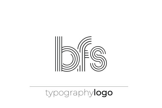 BFS modern geometric typography logo