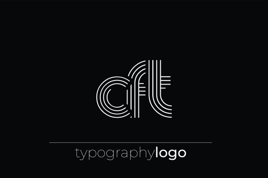 CFT modern geometric typography logo