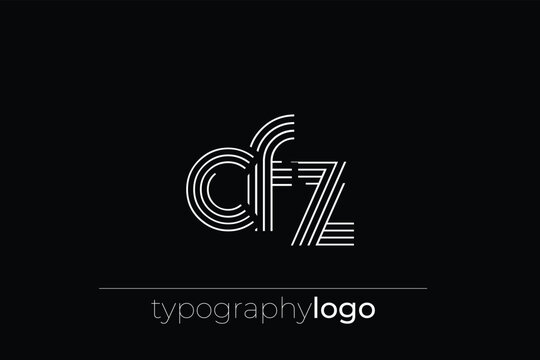 CFZ modern geometric typography logo