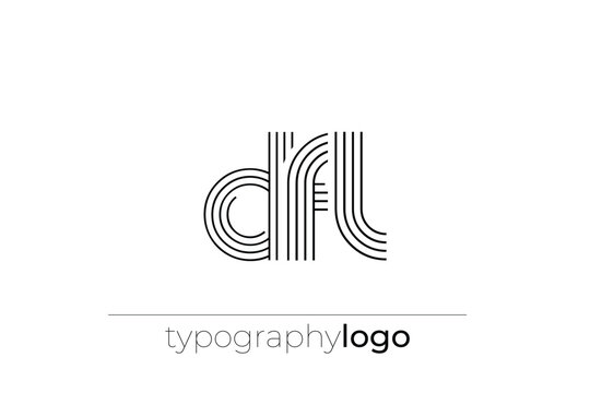 DFL modern geometric typography logo