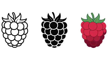 raspberry icon, ripe berry vector illustration, juicy fruit symbol, red sweet raspberry pictogram, healthy food and vitamin diet concept, fresh cranberry or currant berry sign for branding, packaging, © Rose