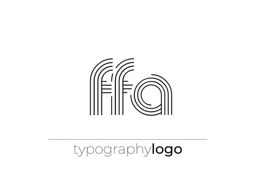 FFA modern geometric typography logo