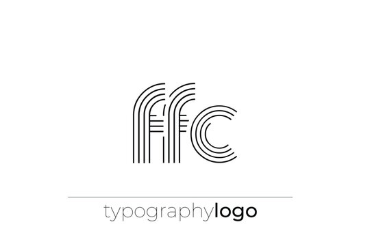 FFC modern geometric typography logo
