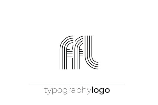 FFL modern geometric typography logo