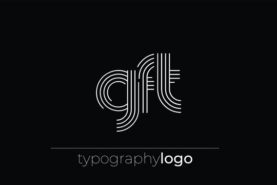 GFT modern geometric typography logo