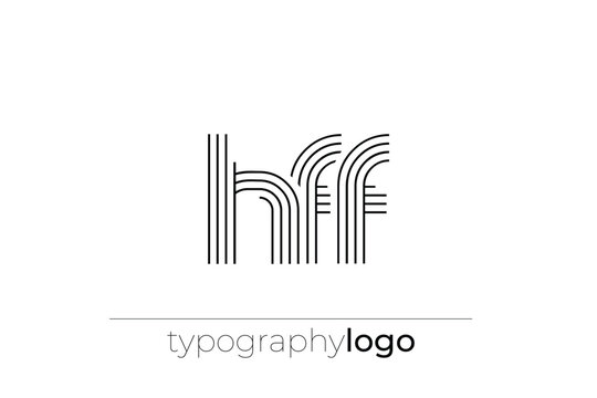 HFF modern geometric typography logo