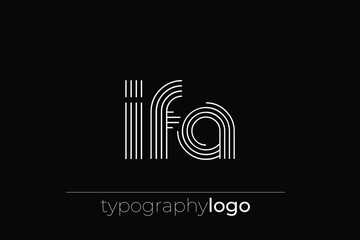 Obraz premium IFA modern geometric typography logo