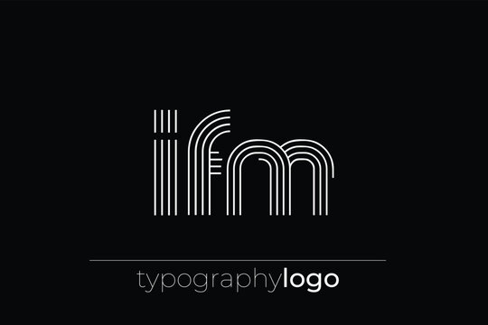 IFM modern geometric typography logo