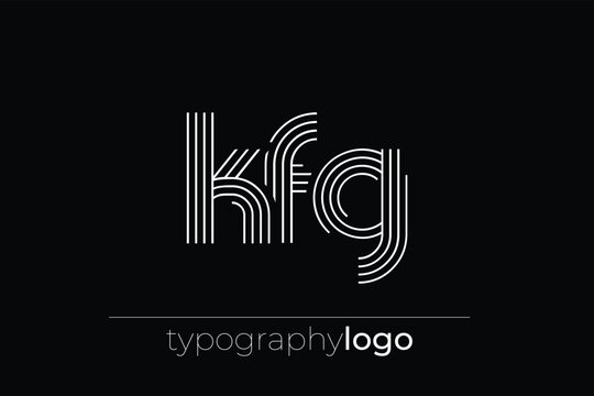 KFG modern geometric typography logo