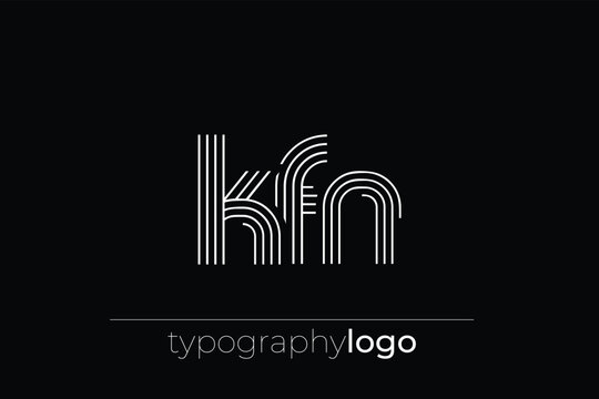 KFN modern geometric typography logo