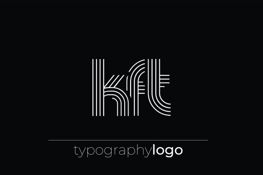 KFT modern geometric typography logo