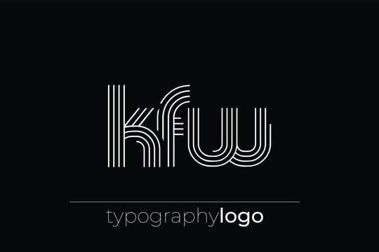 KFW modern geometric typography logo