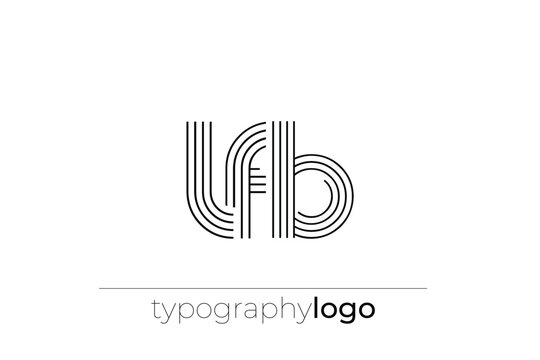 LFB modern geometric typography logo