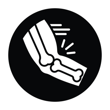 injured leg bone fracture pain symbol