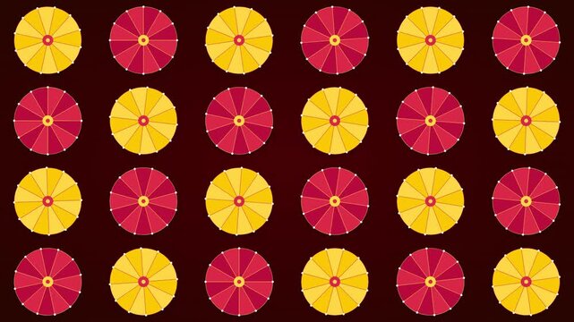Royal Umbrella Pattern Yellow Red Wedding Background