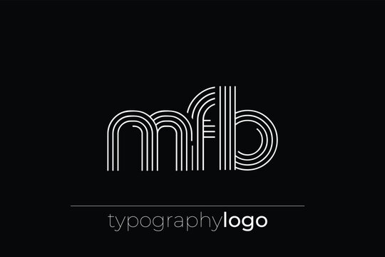 MFB modern geometric typography logo