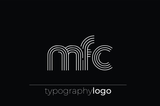 MFC modern geometric typography logo