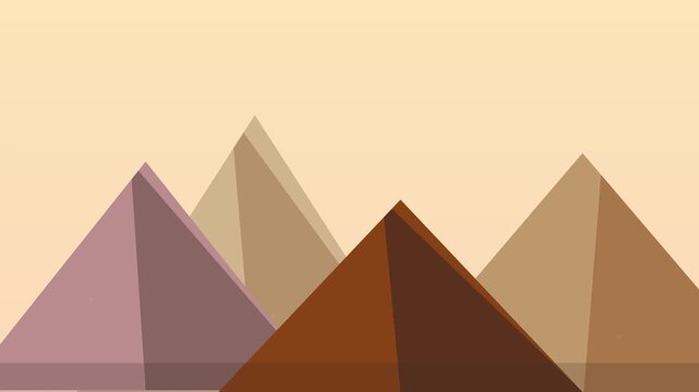 sandstone beige minimal mountain icon animation loop