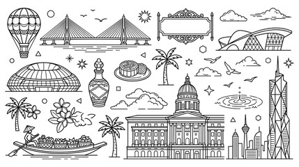 Global city attractions and icons. © NAZMA