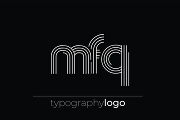 Fototapeta premium MFQ modern geometric typography logo