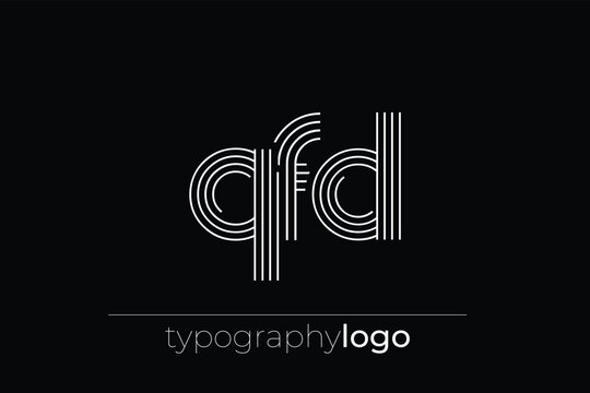 QFD modern geometric typography logo
