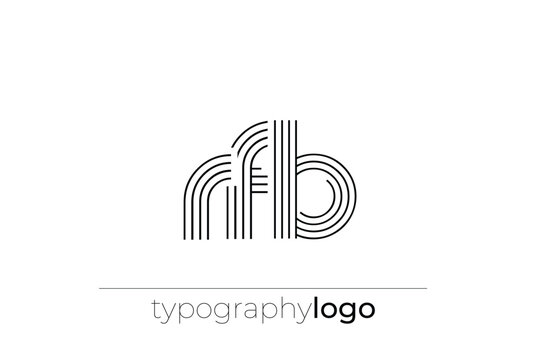 RFB modern geometric typography logo