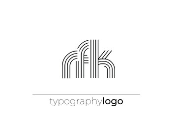Fototapeta premium RFK modern geometric typography logo