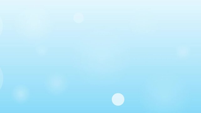 serene sky blue bokeh vector animation background