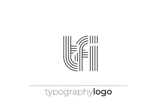 TFI modern geometric typography logo