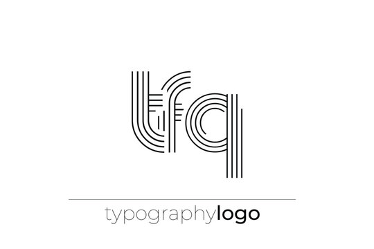 TFQ modern geometric typography logo
