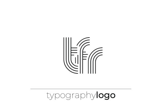 TFR modern geometric typography logo