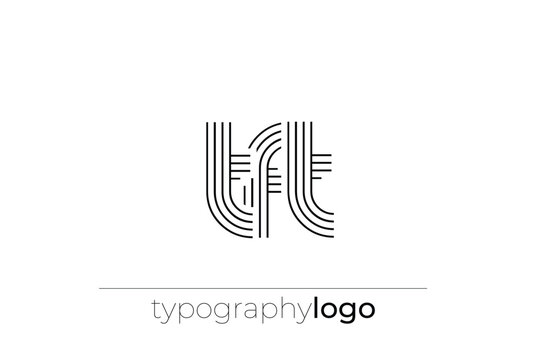 TFT modern geometric typography logo