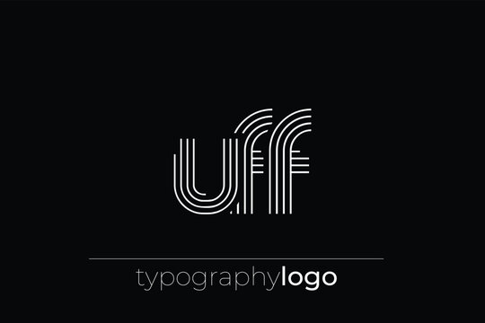 UFF modern geometric typography logo