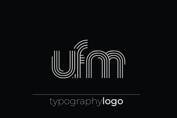Fototapeta premium UFM modern geometric typography logo