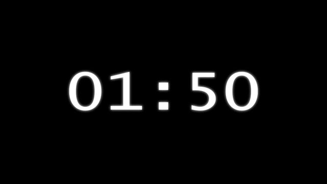 120 to 0 seconds, 2 minute countdown timer with alpha channel , Two minutes circle countdown video.