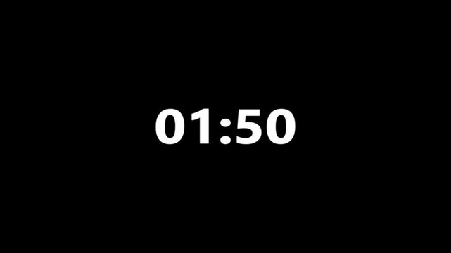 Simple 2 minutes countdown timer animation. on black background