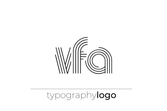 VFA modern geometric typography logo