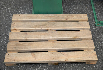 Wooden pallet for the warehouse for goods and cargo. © Studiomiracle