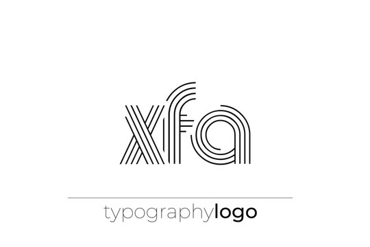XFA modern geometric typography logo