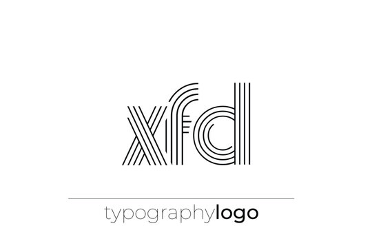 XFD modern geometric typography logo