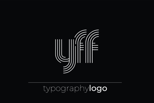 YFF modern geometric typography logo