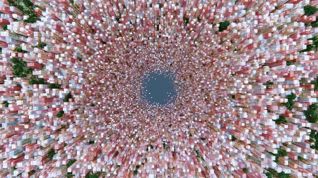 a portal of ever finer cubes