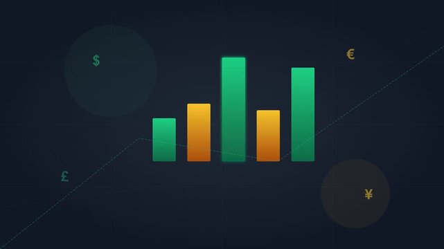 modern financial growth chart functional vector motion