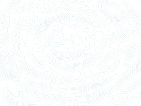 Abstract Topographic Contour Line Map Background in Light Blue
