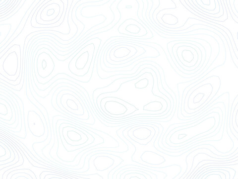 Abstract Topographic Contour Line Map Background in Light Blue