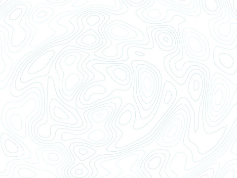 Abstract Topographic Contour Line Map Background in Light Blue