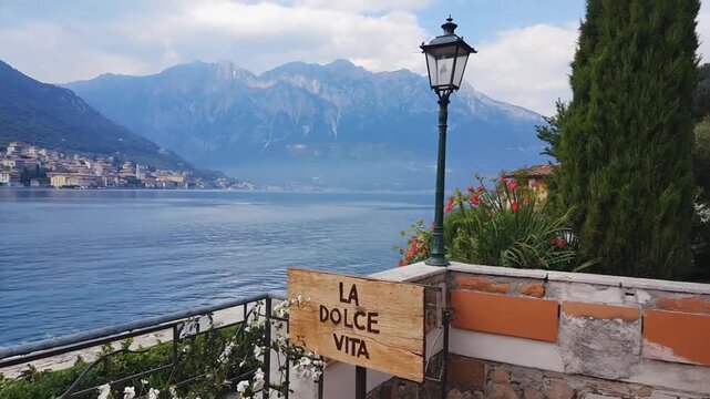 Sign of "La dolce vita" in Italy.