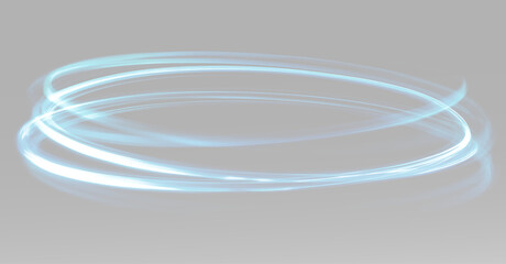 Minimal glowing cyan neon orbit rings with circular light energy abstract futuristic texture overlay effect © theladydarina